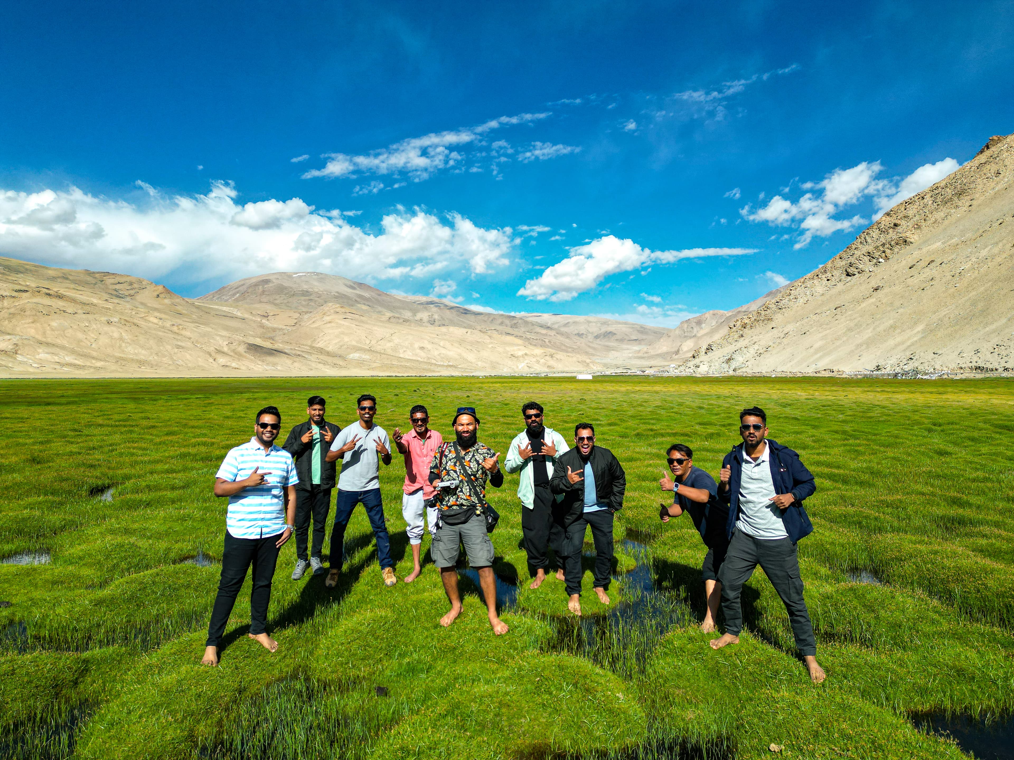 Dal Lake in Kashmir with traditional houseboats